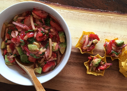 Saladmaster Strawberry Cucumber Avocado Salsa